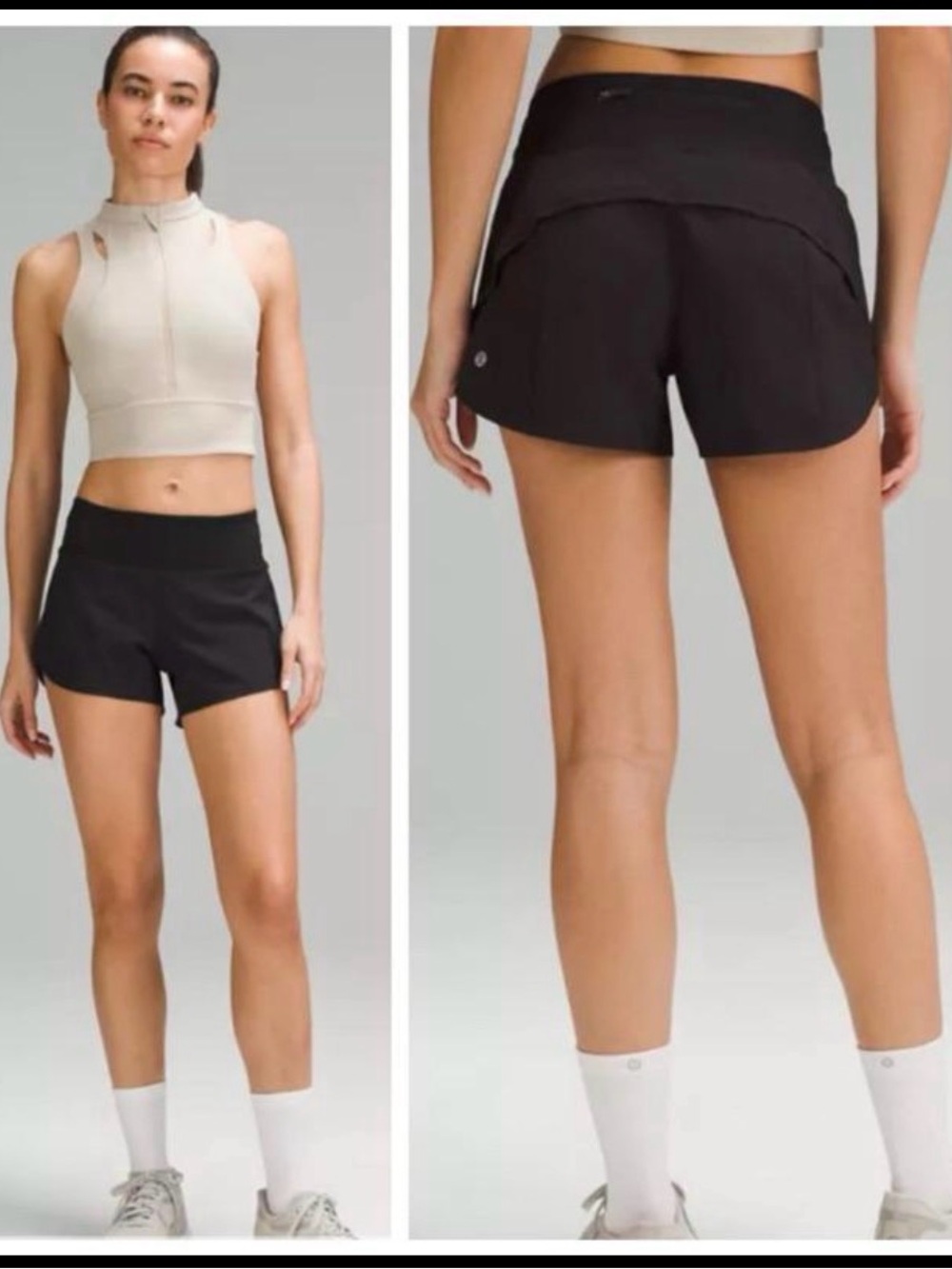 lululemon athletica Black Athletic Running Shorts